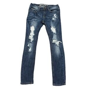 Machine Nouvelle Mode Distressed Skinny Jeans Women's Size 27 (Italy 41) Stretch